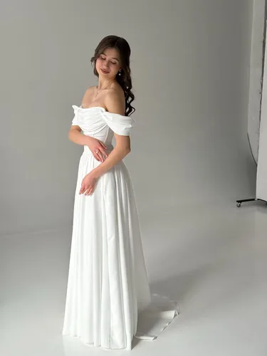Vista 34 de Vestido de novia formal sin tirantes con encaje, largo de sirena para mujer 2019 WD162