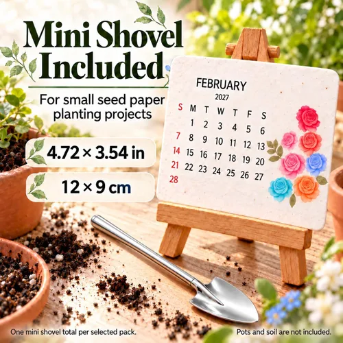 Vista 3 de Plantable Seed Calendar 2027 with Stand and Mini Shovel (1)
