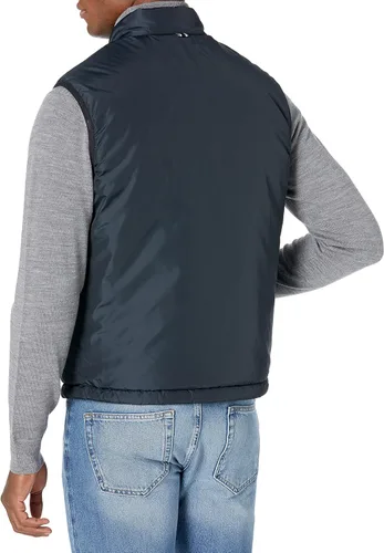 Vista 2 de BOSS Men's Square Logo Down Filled Puffer Vest