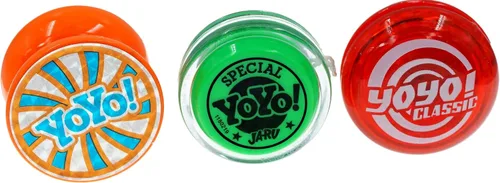 Vista 2 de JA-RU Yoyo - Paquete profesional de yoyos (1 paquete de 3) juguetes antiestrés divertidos de calidad para niños y adultos, relleno de relleno