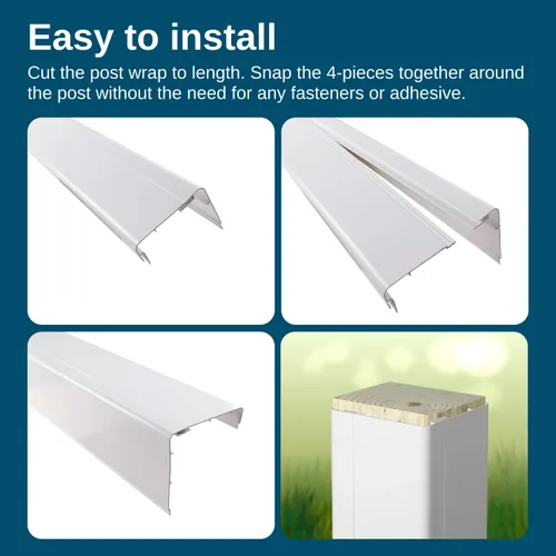 Vista 7 de Weatherables Envoltura de Poste de Vinilo de 6x6 – Envoltura de Poste de Porche de Vinilo Premium para Exteriores Resistente a la Intemperie