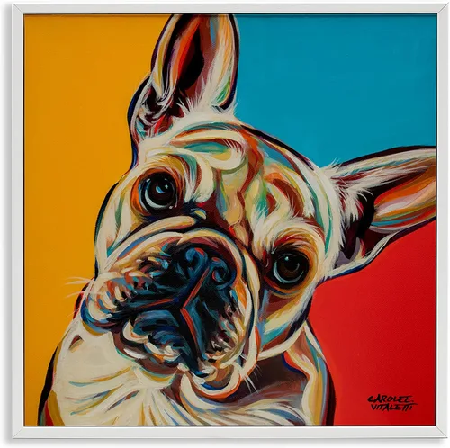 Vista 34 de Stupell Industries Retrato abstracto de perro enmarcado Giclée por Irena Orlov