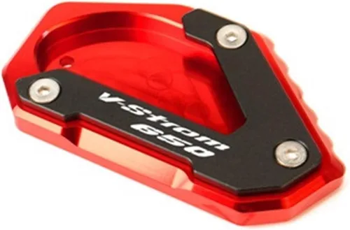 Vista 9 de Motorcycle CNC Kickstand Foot Side Stand Extension Pad Support Plate for Suzuki V-Strom 650 VSTROM 650 XT DL650 2004 2021 (Color : Black)