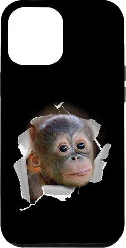 Vista 25 de Funda para disfraz con cara de Utan para iPhone 16 con diseño divertido de mono Orang Utan