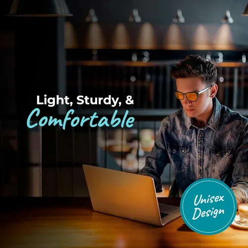 Vista 5 de Sleep ZM Blue Light Blocking & Light Sensitivity Glasses - 8 Lens Types for Comfort, Relaxation, Sleep & Relief - 50+ Styles