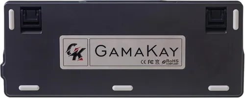 Vista 8 de GK GAMAKAY Teclado mecánico LK75 con junta al 75% con pantalla inteligente TFT 2 en 1 y perilla, Bluetooth 5.02.4GHzUSB-C con cable MDA Perfil
