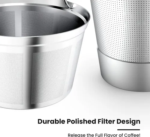 Vista 5 de Filtro de Café Reutilizable para Keurig K Duo, Cesta Reutilizable de Acero Inoxidable de 8-12 Tazas para K-Duo Essentials y Cafeteras K Duo, Paquete
