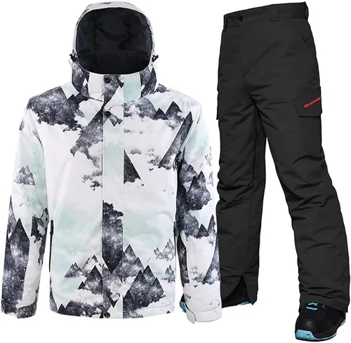 Vista 16 de HOTIAN Mens Ski Jackets Waterproof Snowsuits Insulated Outdoor Winter Coats