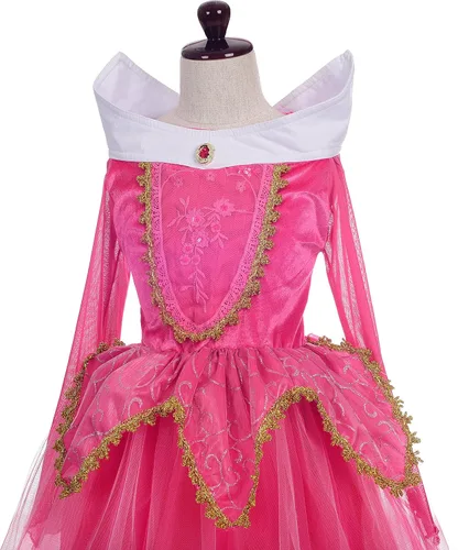 Vista 4 de Lito Angels Disfraz de princesa para niñas, disfraz de Halloween y Navidad con accesorios