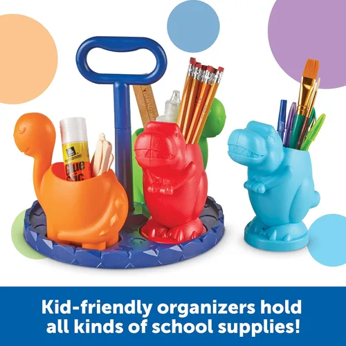 Vista 4 de Learning Resources Create-a-Space Kiddy Center Dinos, 5 piezas, a partir de 3 años, suministros para el aula, suministros escolares para profesores