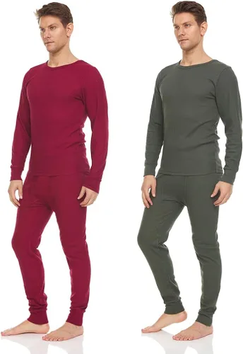 Vista 2 de DARESAY Camisa y pantalón térmico de manga larga para hombre capa base para camisetas y chaquetas conjunto de capa base para hombres 2