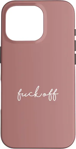Vista 20 de Funda para iPhone 16 Dusty Rose Fuck Off Divertida manuscrita a mano con refranes sarcásticos groseros