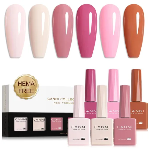 Vista 15 de CANNI - Juego de esmalte de uñas en gel azul de 6 colores 9ML Baby Royal Light Blue – Esmalte de uñas en gel inspirado en el océano Acuario