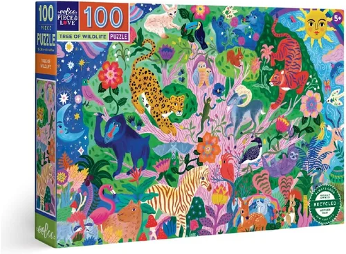 Vista 14 de eeBoo Rompecabezas de 100 piezas para niños – Explorers School of Magic Rompecabezas infantil con temática de mago, piezas grandes para manos