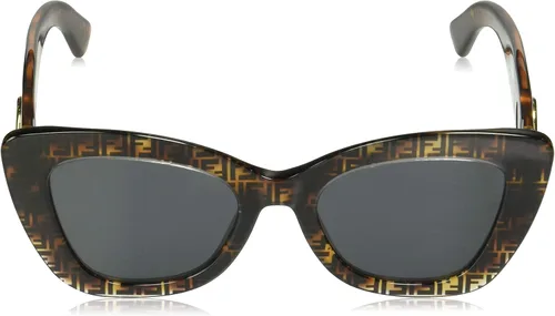 Vista 2 de Fendi - Gafas de sol con diseño de gato estrecho, marrón, talla única