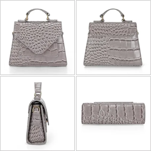 Vista 2 de Womens Trendy Mini Designer Crossbody Bags Top Handle Clutch Handbag Cute Shoulder Purse