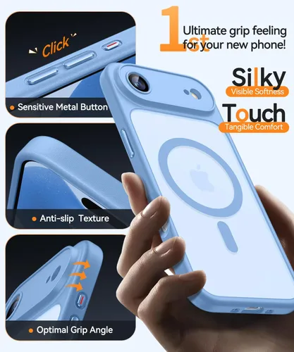 Vista 82 de CANSHN Funda magnética compatible con iPhone Air (6.5 pulgadas), mejorada [protección completa de la cámara] [compatible con Magsafe]