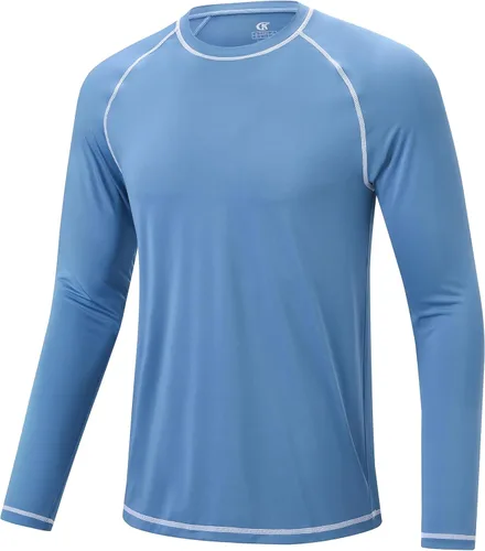Vista 19 de Camisetas de natación de manga larga para hombres Rashguard UPF 50+ Camisa de protección solar UV Atlética Entrenamiento Correr Senderismo Camiseta