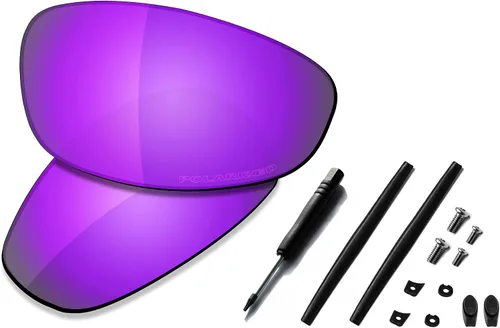 Vista 11 de SAUCER Lentes de repuesto prémium y kits de goma para Oakley Juliet Protección UV400, arañazos, ajuste preciso polarizado oro de 24 quilates