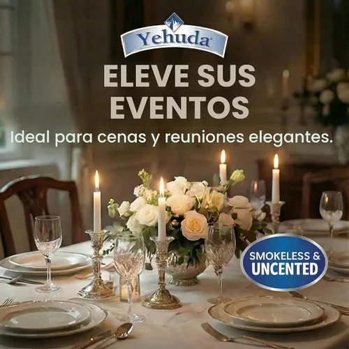 Vista 3 de Yehuda Velas de Shabat de 3 horas, 1 paquete, total de 12 velas