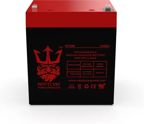 Vista 2 de NT1250 12V 5Ah F1 SLA Batería de repuesto para baterías interestatales Power Patrol 12V 5Ah Batería (SLA1055) SLA AGM (F1 Terminal) Puertas