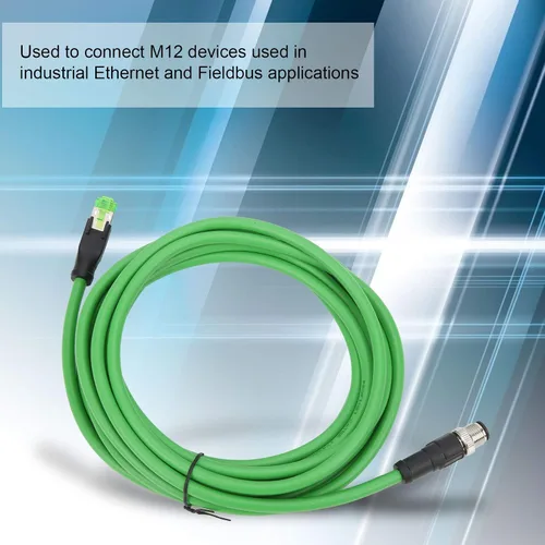 Vista 3 de Kadimendium al cable industrial RJ45 de Ethernet IP67Connecting línea 16.4 ft/16 4ft longitud D código 4pin cable macho