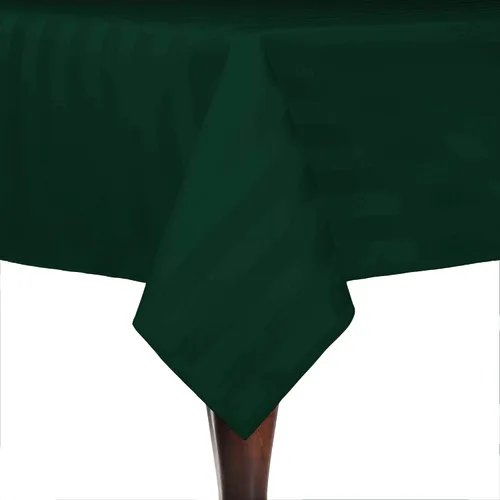 Vista 40 de Ultimate Textile Mantel cuadrado de rayas satinadas de 84 x 84 pulgadas, color verde militar