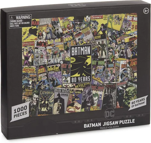 Vista 6 de Paladone Batman - Rompecabezas de 1000 piezas, rompecabezas retro de cultura pop, collage de cómics a través del tiempo, amarillo