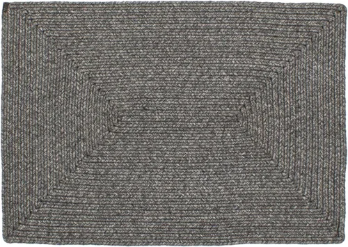 Vista 8 de Alfombra trenzada para interiores y exteriores, para cocina/sala de estar, reversible, lavable, color gris y negro, 4 x 6 pies, ovalada