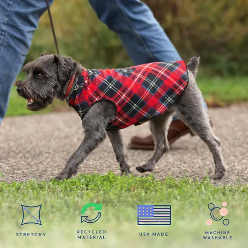 Vista 3 de Goldpaw - Chaqueta elástica de vellón para perros pequeños, suéter súper suave y cálido para perro, chaleco de suéter para mascotas para otoño e