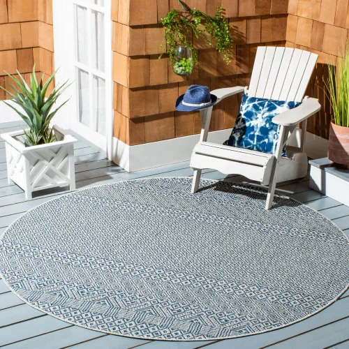 Vista 59 de SAFAVIEH Alfombra lavable al aire libre, colección Courtyard - 2'3" x 5', gris y negro, no desprende pelusa y fácil limpieza, ideal para patio