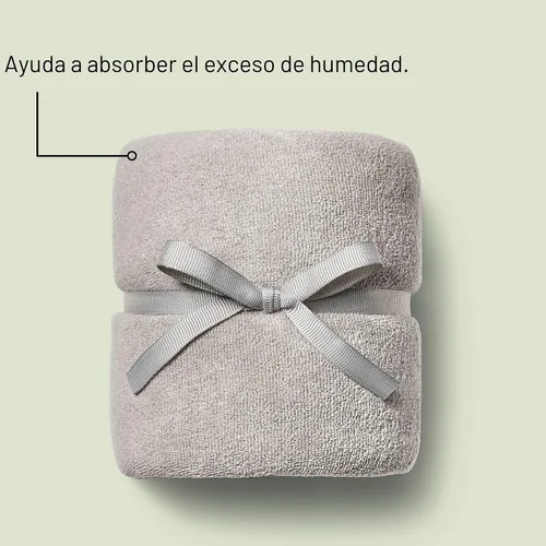 Vista 2 de DevaCurl Toalla de Microfibra Anti-Encrespamiento para el Cabello Secado Suave Gris