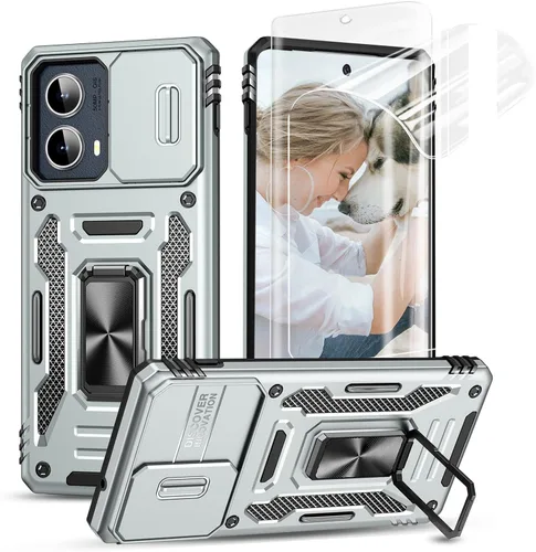 Vista 9 de Jeylly Funda para Motorola Edge Plus 2023 con protector de pantalla HD