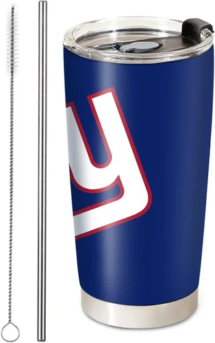 Vista 12 de Taza de fútbol aislada para café, vaso de viaje de acero inoxidable de 20oz con aislamiento al vacío, tapa y popote, tazas de café para bebidas