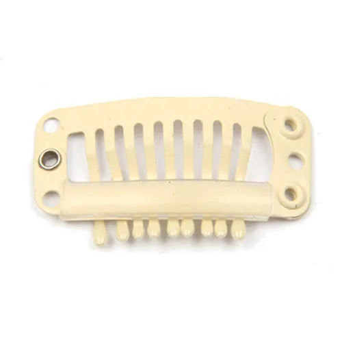 Vista 5 de 20 clips de metal para extensiones de cabello y pelucas Beige -20 piezas