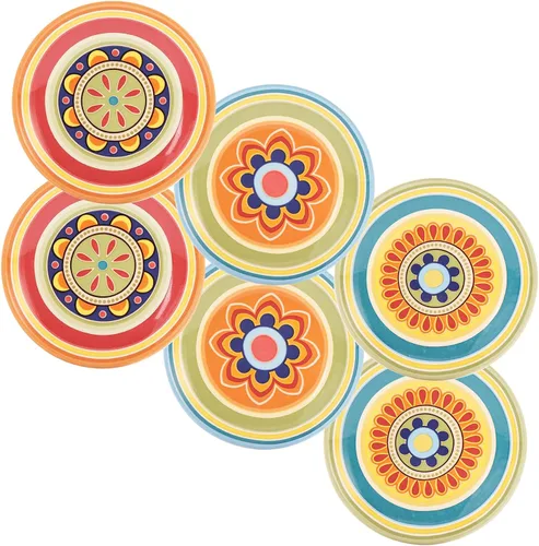 Vista 12 de Bico Blossom Symphony - Juego de 6 platos pequeños de 6 pulgadas de cerámica para aperitivos, postres, para bocadillos, ensaladas, decoración