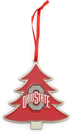 Vista 15 de Alabama Crimson Tide Circle Logo Árbol en forma de adorno de Navidad de metal