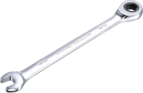 Vista 19 de uxcell Llave combinada de carraca de 1 pulgada SAE de 72 dientes y 12 puntos, llave de caja abierta de trinquete, herramientas Cr-V