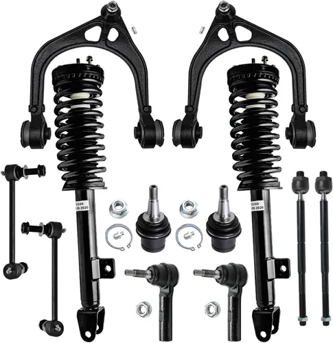 Vista 15 de Detroit Axle – 12 brazos de control superiores e inferiores delanteros con rótulas, barras de unión exteriores e interiores con topes, barras