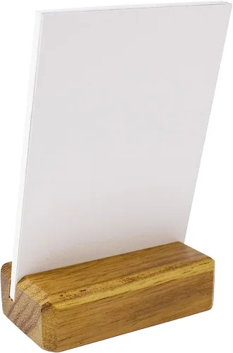 Vista 6 de Calendario de escritorio pequeño 2026 con tema floral, base de madera, oscuro