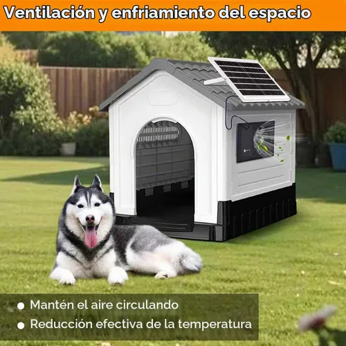 Vista 6 de Ventilador de escape impermeable con energía solar para cobertizo