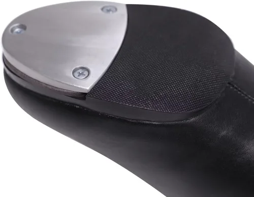 Vista 7 de Zapatos de jazz tap para mujer zapatos de baile de cuero con cordones para niñas y adultos, zapatos de jazz de tacón plano con suela dividida