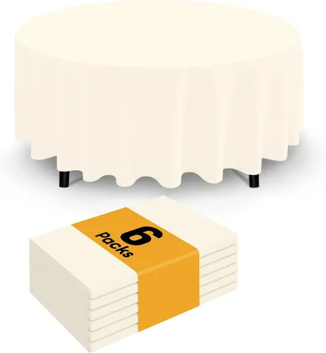 Vista 91 de Smiry - Juego de 6 manteles desechables, 54 x 78 pulgadas, manteles impermeables rectangulares para fiestas, cubierta de mesa de plástico