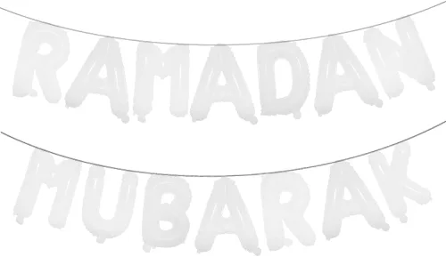 Vista 11 de Globos de papel de aluminio Eid Mubarak de 16 pulgadas de oro rosa, suministros de decoración de Ramadán, globos EID dorados para globos musulmanes