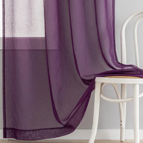 Vista 56 de MYSTIC-HOME Juego de cortinas de niveles transparentes blancas para cocina de 24 pulgadas de largo, tratamiento de cortinas para ventanas pequeñas