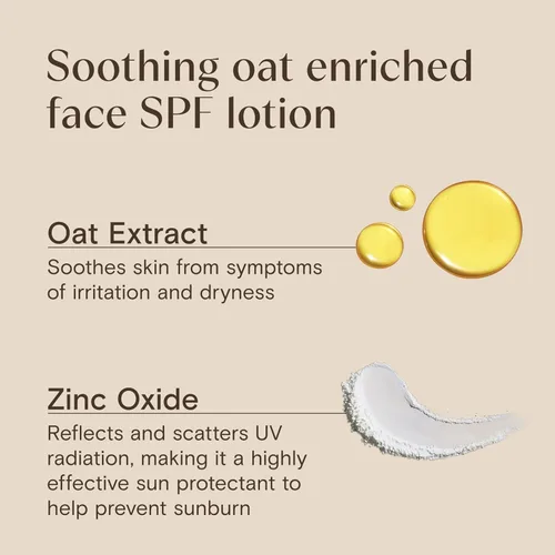 Vista 6 de Aveeno Baby Loción facial hidratante diaria y protector solar mineral con SPF 30, hidratante facial enriquecido con avena para bebés y protección