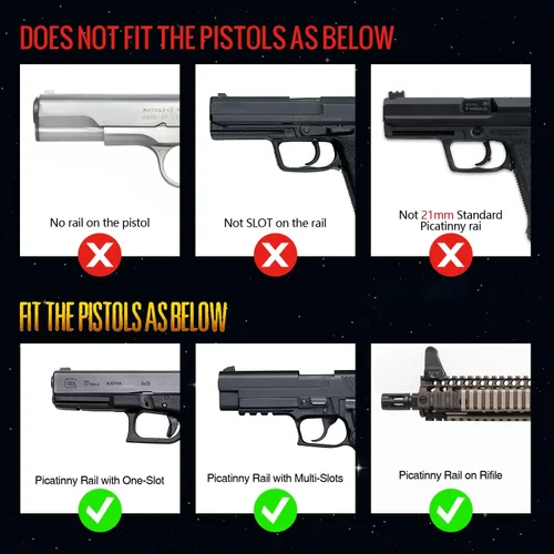 Vista 4 de Defentac - Visor láser para pistola/arma de mano, haces magnéticos recargables para armas con riel, compatible con Taurus G2C G3 G3C