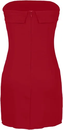 Vista 9 de Vestido de fiesta sexy para mujer, sin tirantes, ajustado, mini vestido de fiesta nocturna, vestido corto de baile, cóctel, baile