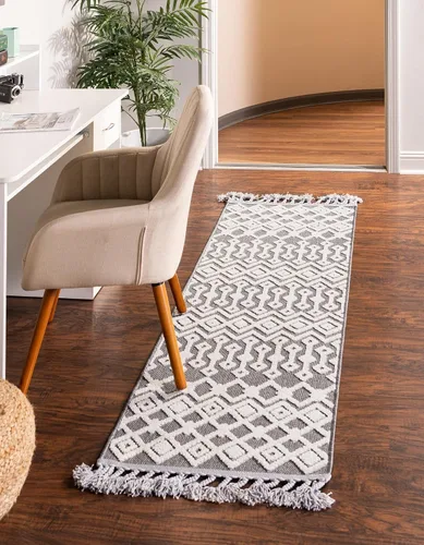 Vista 12 de Unique Loom Arlo Collection Alfombra de área - Lenny (rectangular 2' 0" x 3' 0", carbón/marfil)
