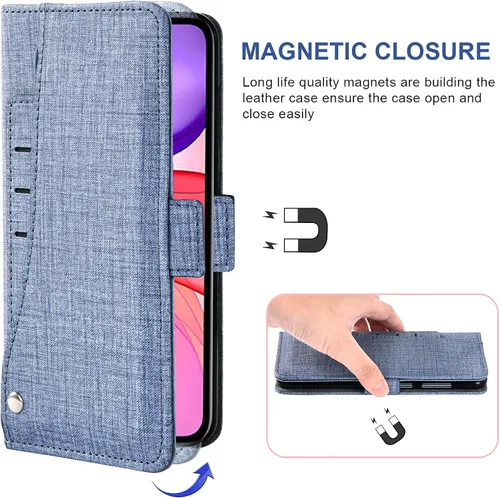 Vista 4 de Asuwish Compatible con iPhone 12 Mini 5.4 Funda tipo cartera de vidrio templado y tapa abatible, accesorios para teléfono celular, fundas
